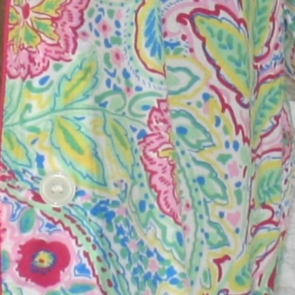HAND CRAFTED Dress Swimsuit Cover Duster Floral Paisley Lace Top Tunic - Picture 6 of 12